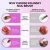 image:imageMelodySusie Kolinsky Acrylic Nail Brush 100 Pure Kolinsky Hair Professional Nail Brush for Acrylic Powder Nail Extension and 3D Nail Carving for DIY Home Salon Size 10100 Kolinsky Brush Transparent