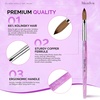 image:imageMelodySusie Kolinsky Acrylic Nail Brush 100 Pure Kolinsky Hair Professional Nail Brush for Acrylic Powder Nail Extension and 3D Nail Carving for DIY Home Salon Size 10Glitter Purple