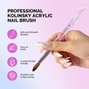image:imageMelodySusie Kolinsky Acrylic Nail Brush 100 Pure Kolinsky Hair Professional Nail Brush for Acrylic Powder Nail Extension and 3D Nail Carving for DIY Home Salon Size 10100 Kolinsky Brush Transparent