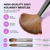 image:imageMelodySusie Kolinsky Acrylic Nail Brush 100 Pure Kolinsky Hair Professional Nail Brush for Acrylic Powder Nail Extension and 3D Nail Carving for DIY Home Salon Size 10100 Kolinsky Brush Transparent