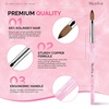 image:imageMelodySusie Kolinsky Acrylic Nail Brush 100 Pure Kolinsky Hair Professional Nail Brush for Acrylic Powder Nail Extension and 3D Nail Carving for DIY Home Salon Size 10Pink