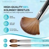 image:imageMelodySusie Kolinsky Acrylic Nail Brush 100 Pure Kolinsky Hair Professional Nail Brush for Acrylic Powder Nail Extension and 3D Nail Carving for DIY Home Salon Size 10Glitter Blue