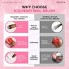 image:imageMelodySusie Kolinsky Acrylic Nail Brush 100 Pure Kolinsky Hair Professional Nail Brush for Acrylic Powder Nail Extension and 3D Nail Carving for DIY Home Salon Size 10Pink