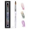 image:imageMelodySusie Kolinsky Acrylic Nail Brush 100 Pure Kolinsky Hair Professional Nail Brush for Acrylic Powder Nail Extension and 3D Nail Carving for DIY Home Salon Size 10100 Kolinsky Brush Transparent