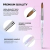 image:imageMelodySusie Kolinsky Acrylic Nail Brush 100 Pure Kolinsky Hair Professional Nail Brush for Acrylic Powder Nail Extension and 3D Nail Carving for DIY Home Salon Size 10100 Kolinsky Brush Transparent
