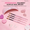 image:imageMelodySusie Kolinsky Acrylic Nail Brush 100 Pure Kolinsky Hair Professional Nail Brush for Acrylic Powder Nail Extension and 3D Nail Carving for DIY Home Salon Size 10Pink