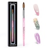 image:imageMelodySusie Kolinsky Acrylic Nail Brush 100 Pure Kolinsky Hair Professional Nail Brush for Acrylic Powder Nail Extension and 3D Nail Carving for DIY Home Salon Size 10Pink