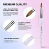 image:imageMelodySusie Kolinsky Acrylic Nail Brush 100 Pure Kolinsky Hair Professional Nail Brush for Acrylic Powder Nail Extension and 3D Nail Carving for DIY Home Salon Size 10100 Kolinsky Brush Transparent