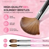 image:imageMelodySusie Kolinsky Acrylic Nail Brush 100 Pure Kolinsky Hair Professional Nail Brush for Acrylic Powder Nail Extension and 3D Nail Carving for DIY Home Salon Size 10Pink