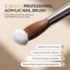 image:imageMelodySusie Kolinsky Acrylic Nail Brush 100 Pure Kolinsky Hair Professional Nail Brush for Acrylic Powder Nail Extension and 3D Nail Carving for DIY Home Salon Size 10Pink Silver Gradient