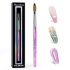 image:imageMelodySusie Kolinsky Acrylic Nail Brush 100 Pure Kolinsky Hair Professional Nail Brush for Acrylic Powder Nail Extension and 3D Nail Carving for DIY Home Salon Size 10Glitter Purple