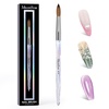 image:imageMelodySusie Kolinsky Acrylic Nail Brush 100 Pure Kolinsky Hair Professional Nail Brush for Acrylic Powder Nail Extension and 3D Nail Carving for DIY Home Salon Size 10100 Kolinsky Brush Transparent