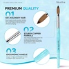 image:imageMelodySusie Kolinsky Acrylic Nail Brush 100 Pure Kolinsky Hair Professional Nail Brush for Acrylic Powder Nail Extension and 3D Nail Carving for DIY Home Salon Size 10Glitter Blue