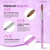 image:imageMelodySusie Kolinsky Acrylic Nail Brush 100 Pure Kolinsky Hair Professional Nail Brush for Acrylic Powder Nail Extension and 3D Nail Carving for DIY Home Salon Size 10Glitter Purple
