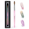 image:imageMelodySusie Kolinsky Acrylic Nail Brush 100 Pure Kolinsky Hair Professional Nail Brush for Acrylic Powder Nail Extension and 3D Nail Carving for DIY Home Salon Size 10Pink