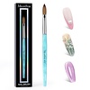 image:imageMelodySusie Kolinsky Acrylic Nail Brush 100 Pure Kolinsky Hair Professional Nail Brush for Acrylic Powder Nail Extension and 3D Nail Carving for DIY Home Salon Size 10Glitter Blue