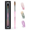 image:imageMelodySusie Kolinsky Acrylic Nail Brush 100 Pure Kolinsky Hair Professional Nail Brush for Acrylic Powder Nail Extension and 3D Nail Carving for DIY Home Salon Size 10Pink