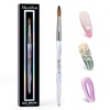 image:imageMelodySusie Kolinsky Acrylic Nail Brush 100 Pure Kolinsky Hair Professional Nail Brush for Acrylic Powder Nail Extension and 3D Nail Carving for DIY Home Salon Size 10100 Kolinsky Brush Transparent
