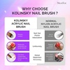 image:imageMelodySusie Kolinsky Acrylic Nail Brush 80 Pure Kolinsky Hair Professional Nail Brush for Acrylic Powder Nail Extension and 3D Nail Carving Nail Art Tools for DIY Home Salon Silver 10Transparent Gradient