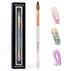 image:imageMelodySusie Kolinsky Acrylic Nail Brush 80 Pure Kolinsky Hair Professional Nail Brush for Acrylic Powder Nail Extension and 3D Nail Carving Nail Art Tools for DIY Home Salon Silver 10Transparent Gradient