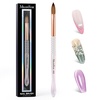 image:imageMelodySusie Kolinsky Acrylic Nail Brush 80 Pure Kolinsky Hair Professional Nail Brush for Acrylic Powder Nail Extension and 3D Nail Carving Nail Art Tools for DIY Home Salon Silver 10Transparent Gradient