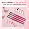 image:imageMelodySusie Kolinsky Acrylic Nail Brush 80 Pure Kolinsky Hair Professional Nail Brush for Acrylic Powder Nail Extension and 3D Nail Carving Nail Art Tools for DIY Home Salon Silver 10Pink Wooden