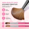 image:imageMelodySusie Kolinsky Acrylic Nail Brush 80 Pure Kolinsky Hair Professional Nail Brush for Acrylic Powder Nail Extension and 3D Nail Carving Nail Art Tools for DIY Home Salon Silver 10Pink Wooden