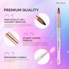 image:imageMelodySusie Kolinsky Acrylic Nail Brush 80 Pure Kolinsky Hair Professional Nail Brush for Acrylic Powder Nail Extension and 3D Nail Carving Nail Art Tools for DIY Home Salon Silver 10Transparent Gradient