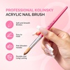 image:imageMelodySusie Kolinsky Acrylic Nail Brush 80 Pure Kolinsky Hair Professional Nail Brush for Acrylic Powder Nail Extension and 3D Nail Carving Nail Art Tools for DIY Home Salon Silver 10Pink Wooden
