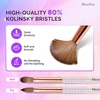 image:imageMelodySusie Kolinsky Acrylic Nail Brush 80 Pure Kolinsky Hair Professional Nail Brush for Acrylic Powder Nail Extension and 3D Nail Carving Nail Art Tools for DIY Home Salon Silver 10Transparent Gradient
