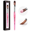 image:imageMelodySusie Kolinsky Acrylic Nail Brush 80 Pure Kolinsky Hair Professional Nail Brush for Acrylic Powder Nail Extension and 3D Nail Carving Nail Art Tools for DIY Home Salon Silver 10Pink