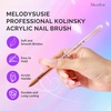 image:imageMelodySusie Kolinsky Acrylic Nail Brush 80 Pure Kolinsky Hair Professional Nail Brush for Acrylic Powder Nail Extension and 3D Nail Carving Nail Art Tools for DIY Home Salon Silver 10Transparent Gradient