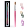 image:imageMelodySusie Kolinsky Acrylic Nail Brush 80 Pure Kolinsky Hair Professional Nail Brush for Acrylic Powder Nail Extension and 3D Nail Carving Nail Art Tools for DIY Home Salon Silver 10Pink Wooden