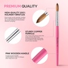 image:imageMelodySusie Kolinsky Acrylic Nail Brush 80 Pure Kolinsky Hair Professional Nail Brush for Acrylic Powder Nail Extension and 3D Nail Carving Nail Art Tools for DIY Home Salon Silver 10Pink Wooden