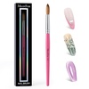 image:imageMelodySusie Kolinsky Acrylic Nail Brush 80 Pure Kolinsky Hair Professional Nail Brush for Acrylic Powder Nail Extension and 3D Nail Carving Nail Art Tools for DIY Home Salon Silver 10Pink Wooden