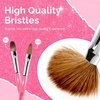 image:imageMelodySusie Kolinsky Acrylic Nail Brush 80 Pure Kolinsky Hair Professional Nail Brush for Acrylic Powder Nail Extension and 3D Nail Carving Nail Art Tools for DIY Home Salon Silver 10Pink
