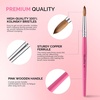 image:imageMelodySusie Kolinsky Acrylic Nail Brush 80 Pure Kolinsky Hair Professional Nail Brush for Acrylic Powder Nail Extension and 3D Nail Carving Nail Art Tools for DIY Home Salon Silver 10Pink Wooden