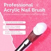 image:imageMelodySusie Kolinsky Acrylic Nail Brush 80 Pure Kolinsky Hair Professional Nail Brush for Acrylic Powder Nail Extension and 3D Nail Carving Nail Art Tools for DIY Home Salon Silver 10Pink
