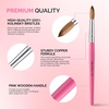 image:imageMelodySusie Kolinsky Acrylic Nail Brush 80 Pure Kolinsky Hair Professional Nail Brush for Acrylic Powder Nail Extension and 3D Nail Carving Nail Art Tools for DIY Home Salon Silver 10Pink Wooden