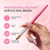 image:imageMelodySusie Kolinsky Acrylic Nail Brush 80 Pure Kolinsky Hair Professional Nail Brush for Acrylic Powder Nail Extension and 3D Nail Carving Nail Art Tools for DIY Home Salon Silver 10Pink Wooden