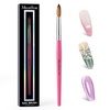 image:imageMelodySusie Kolinsky Acrylic Nail Brush 80 Pure Kolinsky Hair Professional Nail Brush for Acrylic Powder Nail Extension and 3D Nail Carving Nail Art Tools for DIY Home Salon Silver 10Pink Wooden