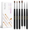 image:imageMelodySusie Nail Art Liner Brushes 5Pcs Professional Gel Polish Painting Art Design Pen Set for Thin Long Lines Tiny Details Fine Drawing Delicate Coloring Sizes 5791120mmBlack