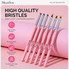 image:imageMelodySusie Nail Art Liner Brushes 5Pcs Professional Gel Polish Painting Art Design Pen Set for Thin Long Lines Tiny Details Fine Drawing Delicate Coloring Sizes 5791120mmLight Pink