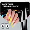 image:imageMelodySusie Nail Art Liner Brushes 5Pcs Professional Gel Polish Painting Art Design Pen Set for Thin Long Lines Tiny Details Fine Drawing Delicate Coloring Sizes 5791120mmBlack