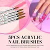 image:imageMelodySusie Nail Art Liner Brushes 5Pcs Professional Gel Polish Painting Art Design Pen Set for Thin Long Lines Tiny Details Fine Drawing Delicate Coloring Sizes 5791120mmMulticolor