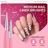 image:imageMelodySusie Nail Art Liner Brushes 5Pcs Professional Gel Polish Painting Art Design Pen Set for Thin Long Lines Tiny Details Fine Drawing Delicate Coloring Sizes 5791120mmPink