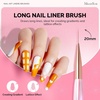 image:imageMelodySusie Nail Art Liner Brushes 5Pcs Professional Gel Polish Painting Art Design Pen Set for Thin Long Lines Tiny Details Fine Drawing Delicate Coloring Sizes 5791120mmTransparent Gradient