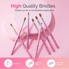 image:imageMelodySusie Nail Art Liner Brushes 5Pcs Professional Gel Polish Painting Art Design Pen Set for Thin Long Lines Tiny Details Fine Drawing Delicate Coloring Sizes 5791120mmPink Glitter
