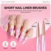 image:imageMelodySusie Nail Art Liner Brushes 5Pcs Professional Gel Polish Painting Art Design Pen Set for Thin Long Lines Tiny Details Fine Drawing Delicate Coloring Sizes 5791120mmTransparent Gradient
