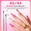image:imageMelodySusie Nail Art Liner Brushes 5Pcs Professional Gel Polish Painting Art Design Pen Set for Thin Long Lines Tiny Details Fine Drawing Delicate Coloring Sizes 5791120mmPink Glitter